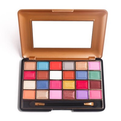 6-pzas Paleta de sombras de ojos de maquillaje nude de 24 colores de alta pigmentación,  profesional, vegana con brillo