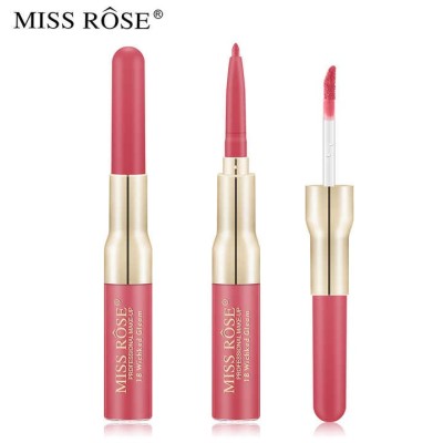 Long Lasting Waterproof Matte Vegan Lip Gloss Moisturizing Liquid Lipstick 2 In 1 Lip Gloss And Lip Liner Kit