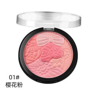 Anchovy Flower Natural Mineral Baked Makeup Maquillage Single Shimmer Rose Blush Vegan Gradient Make Up Blush Powder