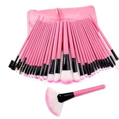 Price Luxury Makeup Brush Set Vegan 32 Pcs Professional With Bag Pink Travel Size Complete Makeup Brush Set