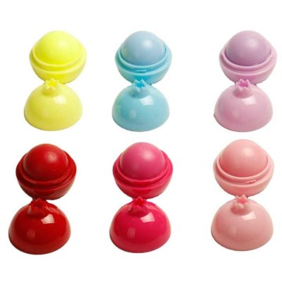 30-pzas Cute Fruit Honey Beeswax Flower Organic Lip Balm  Hydrating Lip Balm Natural Custom Logo Nourishing Lip Balm