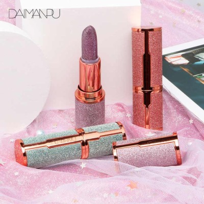 Waterproof Daimanpu Velvet Matte Long Lasting Gold Glitter Lipstick Makeup Red Shimmer Matte Black Glitter Lipstick