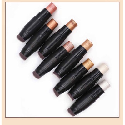 High Pigment Vegan Face Cream Custom Cheek Makeup Blush Contour Stick  Makeup Highlight Stick With Brush