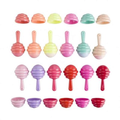 Vegan Moisture Natural Ball Lollipop Lip Balm Fruit Round Korean Lollipop Lip Balm  Cute Honey Organic Lip Balm