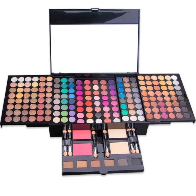 194 Colors Women Girl Makeup Table Set With Mirror Makeup Professional Kit Gift Box Set For Bride