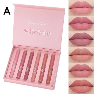 Waterproof Velvet Matte Lip Gloss Cute  Bulk Long Lasting Glossy Luxury Strawberry Makeup Lip Gloss Kit Vendor