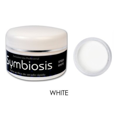 Polvo Acrílico Symbiosis White 60g (Secado Medio)
