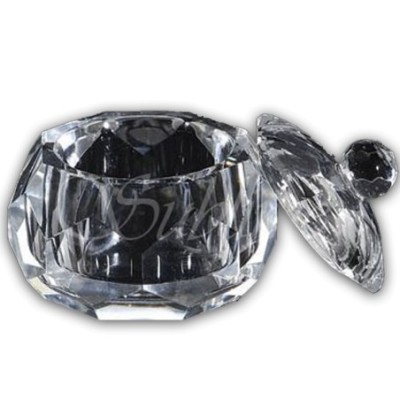 Vasito de Cristal Transparente con Tapa