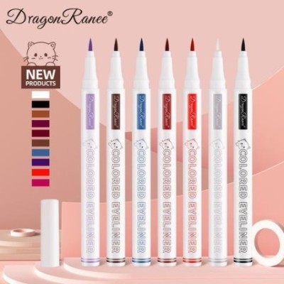 30 pzas Delineador líquido mate a prueba de sudor multicolor a prueba de agua Lápiz de ojos colorido