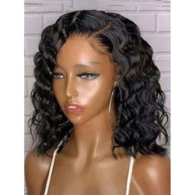 Peluca frontal de encaje 13x4 HD de cabello humano ondas profundas